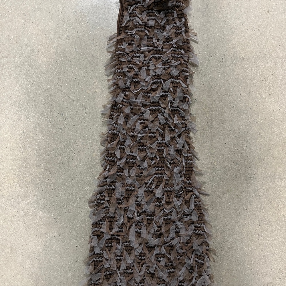 Chic Brown and Gray Textured Scarf
